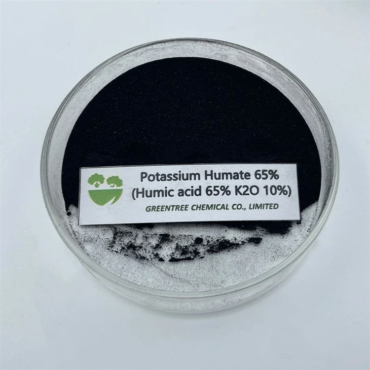 کود آلی دارای گواهی CAS 68514-28-3 کود هیومیک اسید پتاسیم هیومات 65%